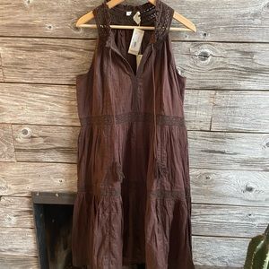 Sundance midi brown dress